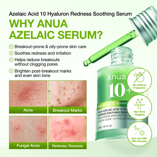 AZELAIC ACID 10 HYALURON Redness Soothing Serum